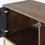 Meubles TV - Meuble TV en bois manguier noyer et métal doré - GINER Y COLOMER