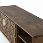 TV stands - TV cabinet in mango wood, walnut and gold metal - GINER Y COLOMER
