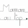 Other wall decoration - Wire Wall Decoration\" Mom on top\ "” - to pin - BIJOUX DE MUR