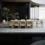 Tables de jardin - Ensemble de salle à manger Caleo-natural - SNOC