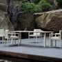 Chaises de jardin - Ensemble de salle à manger en Éclat-bisque - SNOC