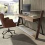 Mobilier et rangements pour bureau - Bureau en bois de noyer et acier noir - ANGEL CERDÁ