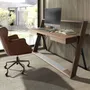 Mobilier et rangements pour bureau - Bureau en bois de noyer et acier noir - ANGEL CERDÁ