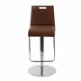 Stools - Adjustable brown eco-leather stool - ANGEL CERDÁ