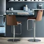 Stools - Adjustable brown eco-leather stool - ANGEL CERDÁ
