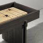 Game tables - Shuffleboard Table — Solid oak, leather and cast iron game table - LIVINGSTONE