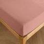 Linge de lit - Drap housse 100% Coton 200 x 200 cm Vieux Rose - COTON PUR