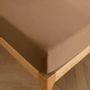 Linge de lit - Drap housse 100% Coton 140 x 190 cm Taupe - COTON PUR