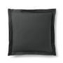 Bed linens - 100% Cotton Pillowcase Flat Ruffle Quilted 63 x 63 cm Truffle - COTON PUR