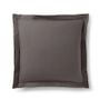 Linge de lit - Taie d'oreiller 100% Coton Volant plat piqué 63 x 63 cm Ardoise - COTON PUR