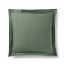 Bed linens - 100% Cotton Pillowcase Flat Ruffle Quilted 63 x 63 cm Rosemary - COTON PUR