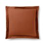 Linge de lit - Taie d'oreiller 100% Coton Volant plat piqué 63 x 63 cm Paprika - COTON PUR