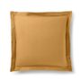 Linge de lit - Taie d'oreiller 100% Coton Volant plat piqué 63 x 63 cm Miel - COTON PUR