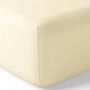 Bed linens - Percale Fitted Sheet 140 x 190 cm Pure Combed Cotton Long Fibers 80 Thread Count/cm² Ivory - COTON PUR