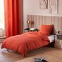 Linge de lit - Pack Housse de couette Complet 3 Pièces Gaze de Coton 140 x 200 cm Dh 90 Terracotta - COTON PUR