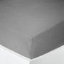 Linge de lit - Drap housse Gaze de Coton 180 x 200 cm Ardoise - COTON PUR