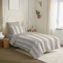 Linge de lit - Pack Complet Housse de couette Imprimé 140 x 200 cm - Drap housse 90 x 190 cm - 100% Coton 57 Fils - COTON PUR