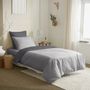 Linge de lit - Pack Complet Housse de couette Bicolore 140 x 200 cm - Drap housse 90 x 190 cm - 100% Coton 57 Fils - COTON PUR