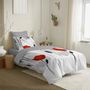 Linge de lit - Pack Complet Housse de couette Imprimé 140 x 200 cm - Drap housse 90 x 190 cm - 100% Coton 57 Fils - COTON PUR