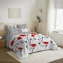 Linge de lit - Pack Complet Housse de couette Imprimé 240 x 260 cm - Drap housse 180 x 200 cm King Size - 100% Coton 57 Fils - COTON PUR