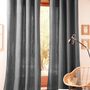 Curtains and window coverings - Pair of Curtains 140 x 260 cm Cotton Gauze Slate - COTON PUR