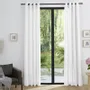 Curtains and window coverings - Pair of “Linen Effect” Eyelet Curtains 140 x 260 cm Moonlight Snow deco - COTON PUR