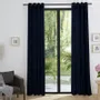 Curtains and window coverings - Pair of “Linen Effect” Eyelet Curtains 140 x 260 cm Moonlight deco Midnight Blue - COTON PUR