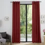Curtains and window coverings - Pair of “Linen Effect” Eyelet Curtains 140 x 260 cm Moonlight Cherry deco - COTON PUR