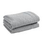 Serviettes de bain - Lot de 2 Serviettes Invite Eponge 100% Coton "Spa" 30 x 50 cm Perle - COTON PUR