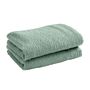 Serviettes de bain - Lot de 2 Serviettes Invite Eponge 100% Coton "Spa" 30 x 50 cm Menthe - COTON PUR