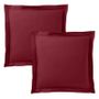 Linge de lit - Taie d'oreiller 100% Coton Volant plat piqué 63 x 63 cm Neige - COTON PUR