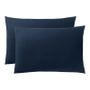 Bed linens - 100% Cotton Pillowcase 50 x 70 cm Midnight Blue - COTON PUR