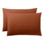 Bed linens - 100% Cotton Pillowcase 50 x 70 cm Paprika - COTON PUR