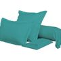 Bed linens - Percale Bolster Case 45 x 185 cm Pure Combed Cotton Long Staple 80 Thread Count/cm² Peacock - COTON PUR