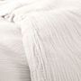 Linge de lit - Parure de Couette Gaze de Coton 240 x 220 cm + 2 Taies d'oreiller 65 x 65 cm Neige - COTON PUR