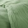 Linge de lit - Pack Housse de couette Complet 3 Pièces Gaze de Coton 140 x 200 cm Dh 90 Olive - COTON PUR