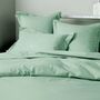 Bed linens - Percale Duvet Cover 260 x 240 cm Pure Combed Long Fiber Cotton 80 Threads/cm² Celadon - COTON PUR