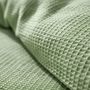 Linge de lit - Parure de couette 140x200cm + 1 taie d'oreiller 65X65cm nid d'abeille Olive - COTON PUR