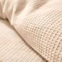 Linge de lit - Parure de couette 240x220cm + 2 taies d'oreiller 65X65cm nid d'abeille Naturel - COTON PUR