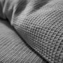 Linge de lit - Parure de couette 260x240cm + 2 taies d'oreiller 65X65cm nid d'abeille Ardoise - COTON PUR