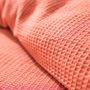 Linge de lit - Parure de couette 260x240cm + 2 taies d'oreiller 65X65cm nid d'abeille Blush - COTON PUR