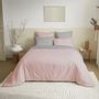 Linge de lit - Pack Complet Housse de couette Bicolore 220 x 240 cm - Drap housse 140 x 190 cm - 100% Coton 57 Fils - COTON PUR