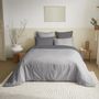 Linge de lit - Pack Complet Housse de couette Bicolore 220 x 240 cm - Drap housse 140 x 190 cm - 100% Coton 57 Fils - COTON PUR