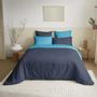 Linge de lit - Pack Complet Housse de couette Bicolore 240 x 260 cm - Drap housse 180 x 200 cm King Size - 100% Coton 57 Fils - COTON PUR