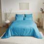 Linge de lit - Pack Complet Housse de couette Unicolore 240 x 260 cm - Drap housse 180 x 200 cm King Size - 100% Coton 57 Fils - COTON PUR