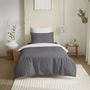 Linge de lit - Pack Complet Housse de couette Bicolore 140 x 200 cm - Drap housse 90 x 190 cm - 100% Coton 57 Fils - COTON PUR