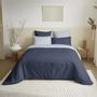 Linge de lit - Pack Complet Housse de couette Bicolore 220 x 240 cm - Drap housse 140 x 190 cm - 100% Coton 57 Fils - COTON PUR