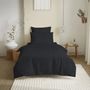 Linge de lit - Pack Complet Housse de couette Unicolore 140 x 200 cm - Drap housse 90 x 190 cm - 100% Coton 57 Fils - COTON PUR