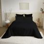 Linge de lit - Pack Complet Housse de couette Unicolore 240 x 260 cm - Drap housse 180 x 200 cm King Size - 100% Coton 57 Fils - COTON PUR