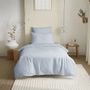 Linge de lit - Pack Complet Housse de couette Unicolore 140 x 200 cm - Drap housse 90 x 190 cm - 100% Coton 57 Fils - COTON PUR